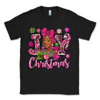 Black pink christmas joy black woman Classic Tee - MaliasSmallBusiness