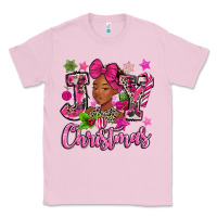 Bubblegum Pink pink christmas joy black woman Classic Tee - MaliasSmallBusiness