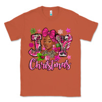 Copper pink christmas joy black woman Classic Tee - MaliasSmallBusiness