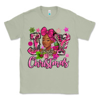 Matcha pink christmas joy black woman Classic Tee - MaliasSmallBusiness