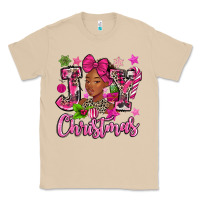 Mushroom pink christmas joy black woman Classic Tee - MaliasSmallBusiness