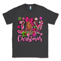 Smoke pink christmas joy black woman Classic Tee - MaliasSmallBusiness