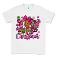 White pink christmas joy black woman Classic Tee - MaliasSmallBusiness