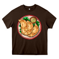 Chocolate Brown empanada Heavy Core Tee - AdoDesignShop