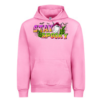 Fuchsia Pink Stay Spooky Urban Hoodie - CowhideDigitalArt