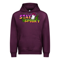 Mauve Wine Stay Spooky Urban Hoodie - CowhideDigitalArt