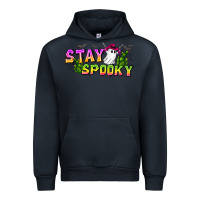 Navy Stay Spooky Urban Hoodie - CowhideDigitalArt
