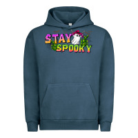 Pigment Midnight Navy Stay Spooky Urban Hoodie - CowhideDigitalArt