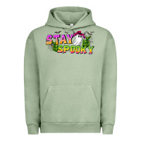 Pigment Oil Green Stay Spooky Urban Hoodie - CowhideDigitalArt