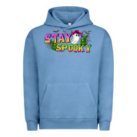 Pigment Pebble Blue Stay Spooky Urban Hoodie - CowhideDigitalArt