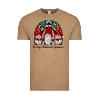 Merry Christmas Gnomes Rainbow Vintage Tee | Teevron
