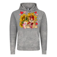 Cloud Rock valentines day sunflowers with bear hjf Vintage Hoodie - NancyCooperArtShop