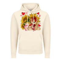 Vintage Artic valentines day sunflowers with bear hjf Vintage Hoodie - NancyCooperArtShop