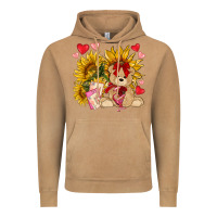 Vintage Camel valentines day sunflowers with bear hjf Vintage Hoodie - NancyCooperArtShop