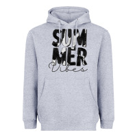 Heather Grey Summer Vibes Black White Cowhide Heavyweight Hoodie - CowCowDesign