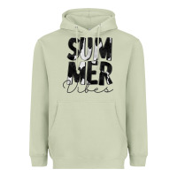 Matcha Summer Vibes Black White Cowhide Heavyweight Hoodie - CowCowDesign