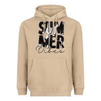 Mushroom Summer Vibes Black White Cowhide Heavyweight Hoodie - CowCowDesign
