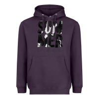 Plum Summer Vibes Black White Cowhide Heavyweight Hoodie - CowCowDesign