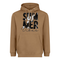 Toasted Coconut Summer Vibes Black White Cowhide Heavyweight Hoodie - CowCowDesign