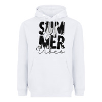 White Summer Vibes Black White Cowhide Heavyweight Hoodie - CowCowDesign