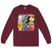Burgundy retro teacher Long Sleeve Tee - Artiststas