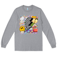 Heather Grey retro teacher Long Sleeve Tee - Artiststas