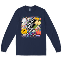 Navy retro teacher Long Sleeve Tee - Artiststas