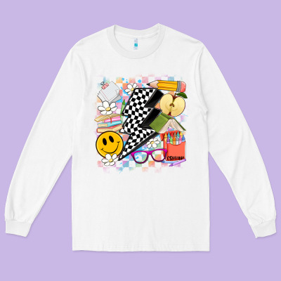 Retro Teacher Long Sleeve Tee Designed By Artiststas