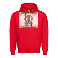 Red Oversimulated mama university Zipper Hoodie - TumblerDesignByShophia
