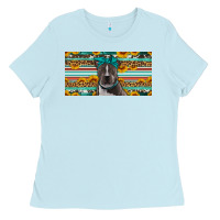 Baby Blue pittbull license plate Ladies Tee - Artiststas