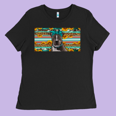 Pittbull License Plate Ladies Tee Designed By Artiststas