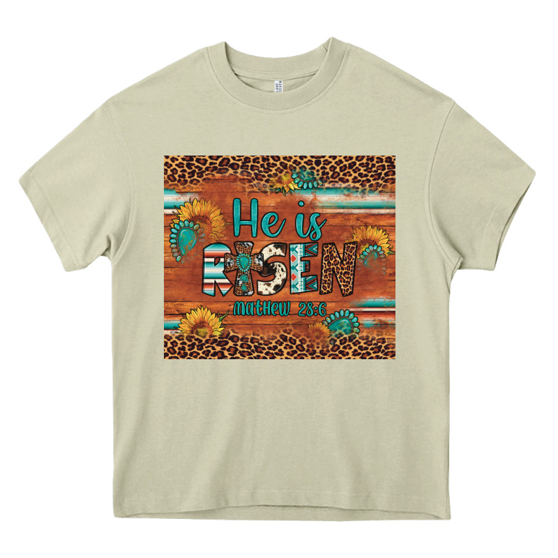 He Is Risen Gemstone Sunflower Leopard Heavy Core Tee by Artiststas | Teevron