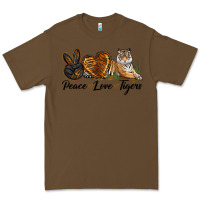Cacao Peace Love Tigers Premium Tee - LillyAllenDesigns