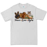Dove Grey Peace Love Tigers Premium Tee - LillyAllenDesigns
