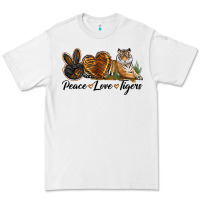 White Peace Love Tigers Premium Tee - LillyAllenDesigns