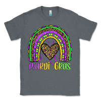 Charcoal Heather mardi gras rainbow Classic Tee - JahusDesignShop