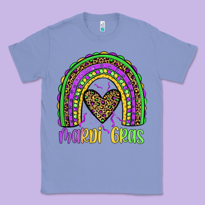 Mardi Gras Rainbow Classic Tee Designed By Jahusdesignshop