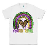White mardi gras rainbow Classic Tee - JahusDesignShop