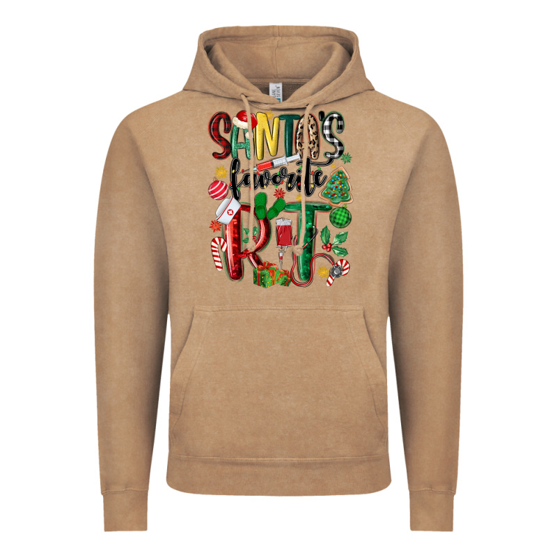 Santas Favorite Rt Nurse Vintage Hoodie by MaliasSmallBusiness | Teevron