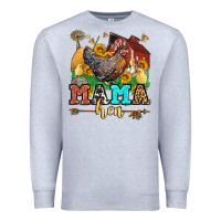Heather Grey mama hen western olivia Premium Sweatshirt - OliviaCreatesArt