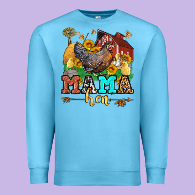 Mama Hen Western Olivia Premium Sweatshirt Designed By Oliviacreatesart
