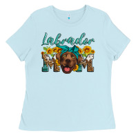 Baby Blue labrador mom Ladies Tee - Artiststas