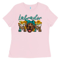 Bubblegum Pink labrador mom Ladies Tee - Artiststas