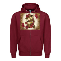 Burgundy fear is temporary regret is forever Zipper Hoodie - TumblerDesignByShophia