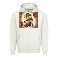 Oatmeal Heather fear is temporary regret is forever Zipper Hoodie - TumblerDesignByShophia