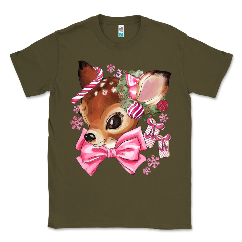 Reindeer Head Christmas Classic Tee by MaliasSmallBusiness | Teevron