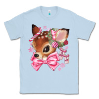 Dusty Blue reindeer head christmas Classic Tee - MaliasSmallBusiness
