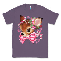 Lavender reindeer head christmas Classic Tee - MaliasSmallBusiness