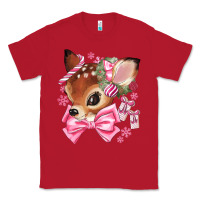 Red reindeer head christmas Classic Tee - MaliasSmallBusiness