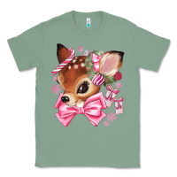 Sage reindeer head christmas Classic Tee - MaliasSmallBusiness